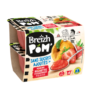 pots pomme fraise (x4)